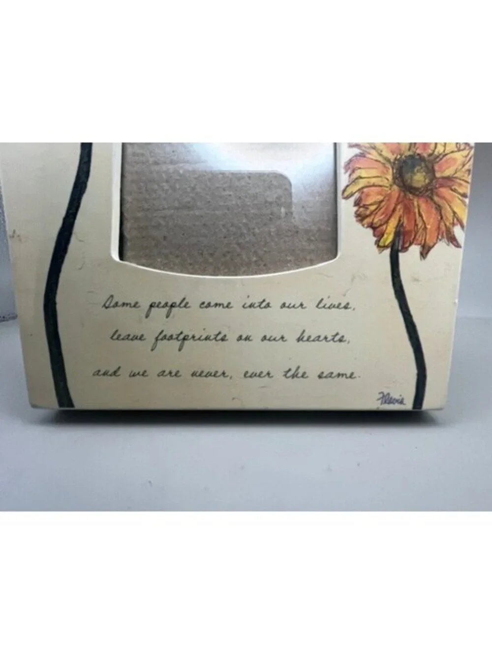 Vintage Flavia Weedn Picture Frame 1990s Inspirational Flower Quote 4x6